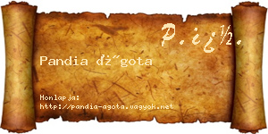 Pandia Ágota névjegykártya